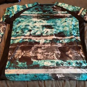 Large teal camo vaportek shirt pelagic